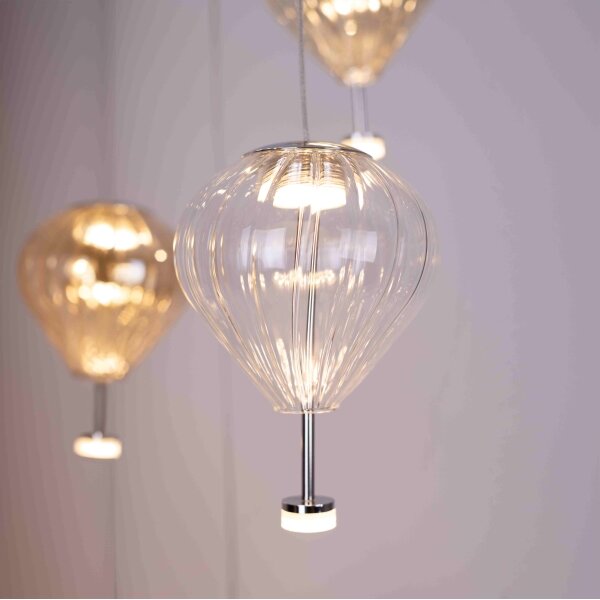 MAXLIGHT P0526D - Lampadario a sospensione con filo LED dimmerabile PALLONCINI 11xLED/6W/230V