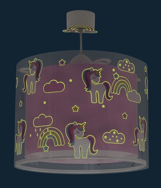 Dalber 41592 - Lampadario per bambini UNICORNS 1xE27/60W/230V