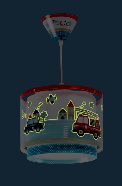 Dalber D-60612 - Lampadario per bambini POLIZIA 1xE27/60W/230V