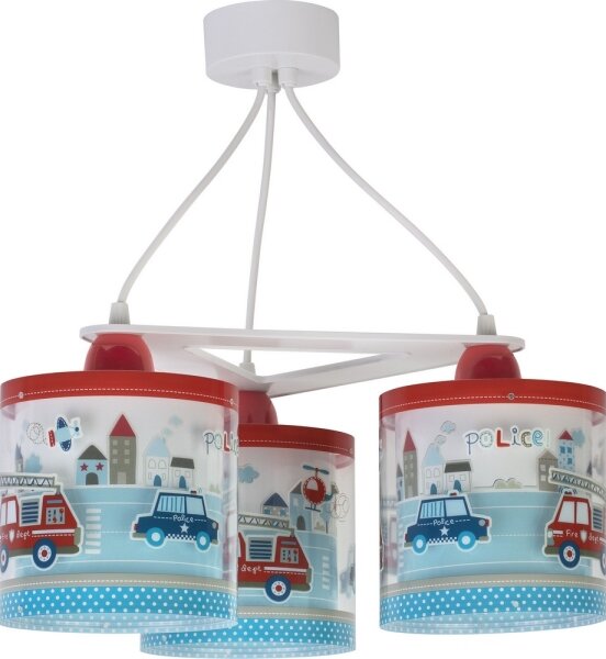 Dalber D-60614 - Lampadario per bambini POLICE 3xE27/60W/230V