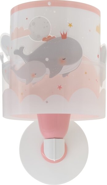 Dalber 61179S - Applique per bambini WHALE DREAMS 1xE27/15W/230V rosa
