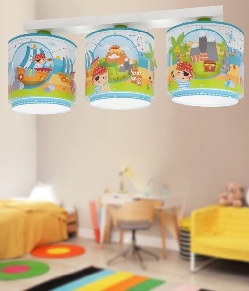 Dalber 60653 - Plafoniera per bambini PIRATA ISLAND 3xE27/15W/230V