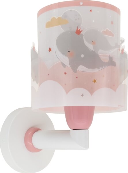 Dalber 61179S - Applique per bambini WHALE DREAMS 1xE27/15W/230V rosa