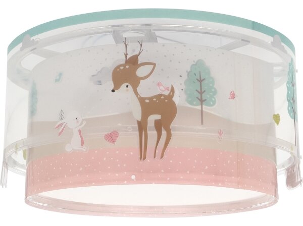 Dalber 61276 - Plafoniera per bambini LOVING DEER 2xE27/15W/230V