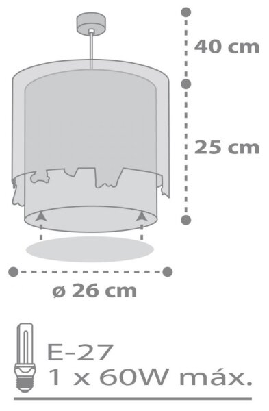 Dalber 61272 - Lampadario per bambini LOVING DEER 1xE27/60W/230V