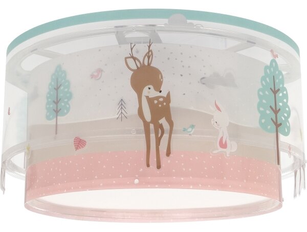 Dalber 61276 - Plafoniera per bambini LOVING DEER 2xE27/15W/230V