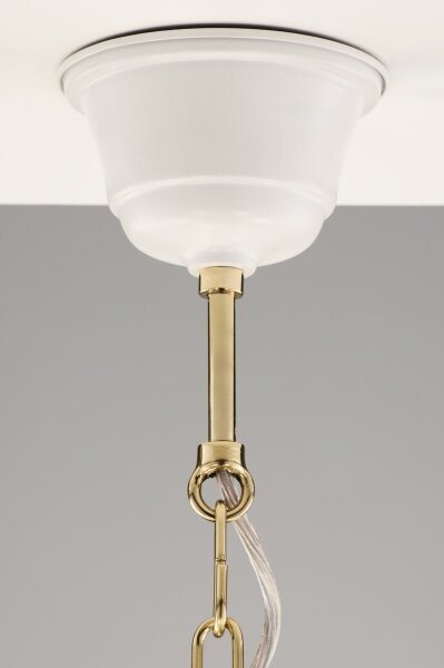 Jupiter 2084 - Lampadario a catena SAMBA 5xE27/15W/230V bianco/oro