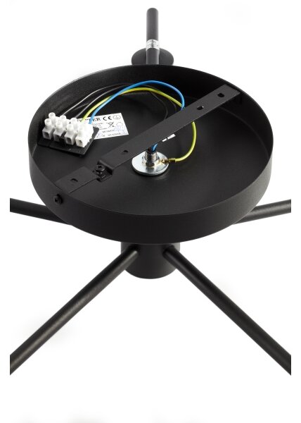 Jupiter 2046 - Lampadario a plafone PRATO 5xG9/10W/230V nero/limpido