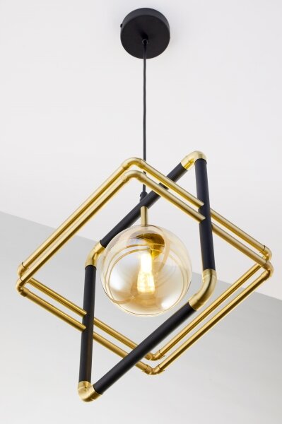 Jupiter 2025 - Lampadario a sospensione con filo FIORI 1xG9/10W/230V nero/oro/beige