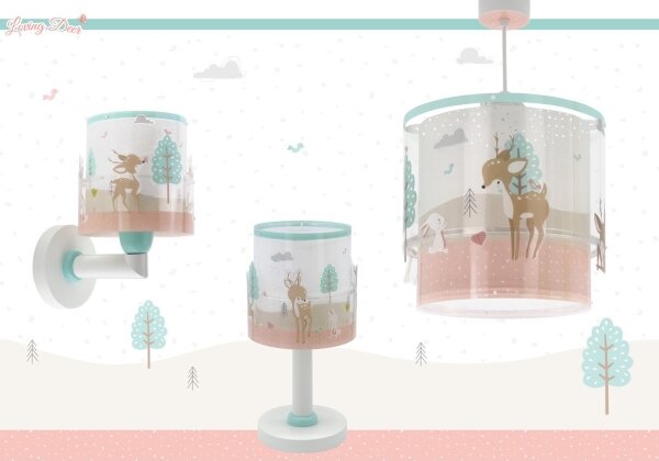 Dalber 61272 - Lampadario per bambini LOVING DEER 1xE27/60W/230V