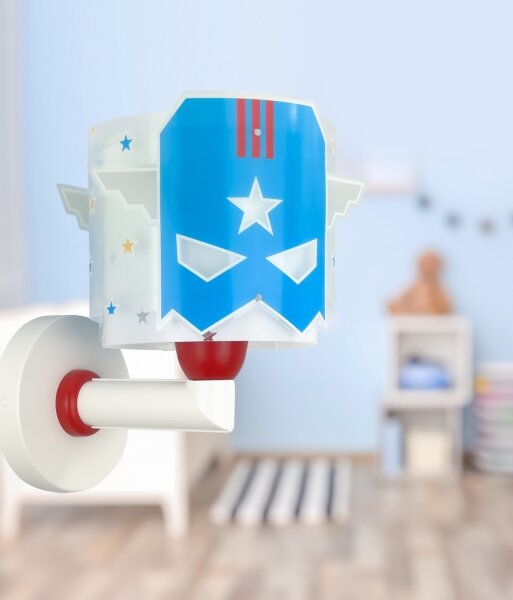 Dalber 61819 - Applique per bambini BLUE HERO 1xE27/15W/230V