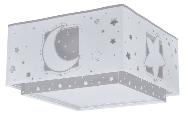 Dalber 63236E - Plafoniera per bambini MOONLIGHT 2xE27/60W/230V grigio