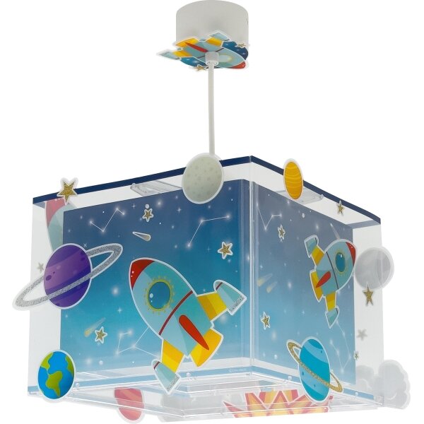 Dalber 63352 - Lampadario per bambini ROCKET 1xE27/15W/230V