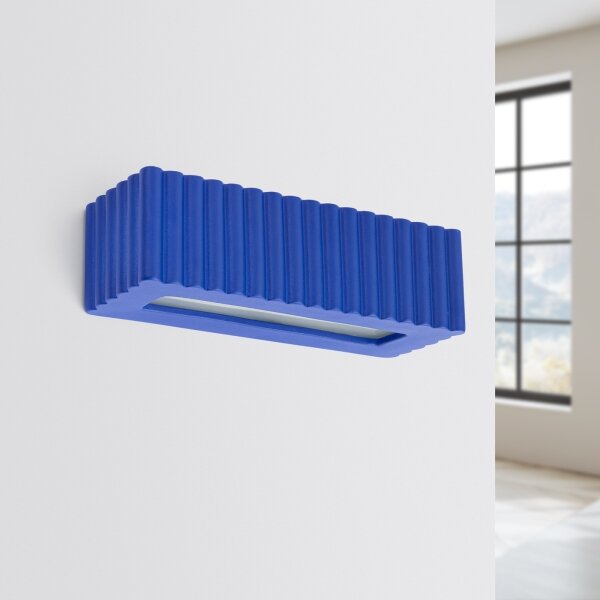Sollux SL.1889 - Applique RIGATA 1xE27/15W/230V ceramica/blu