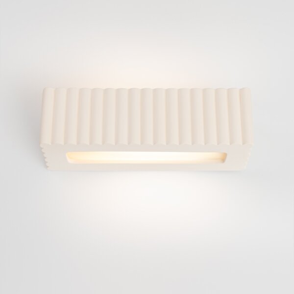 Sollux SL.1885 - Applique RIGATA 1xE27/15W/230V ceramica/bianca