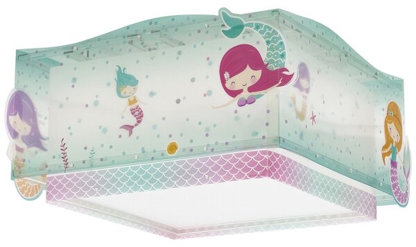 Dalber 63446 - Plafoniera per bambini MERMAIDS 2xE27/60W/230V