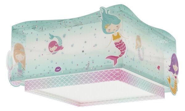 Dalber 63446 - Plafoniera per bambini MERMAIDS 2xE27/60W/230V