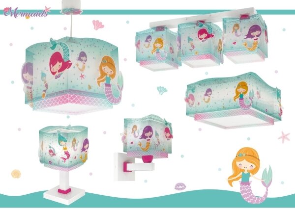 Dalber 63449 - Applique per bambini MERMAIDS 1xE27/60W/230V