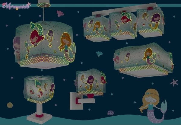 Dalber 63449 - Applique per bambini MERMAIDS 1xE27/60W/230V