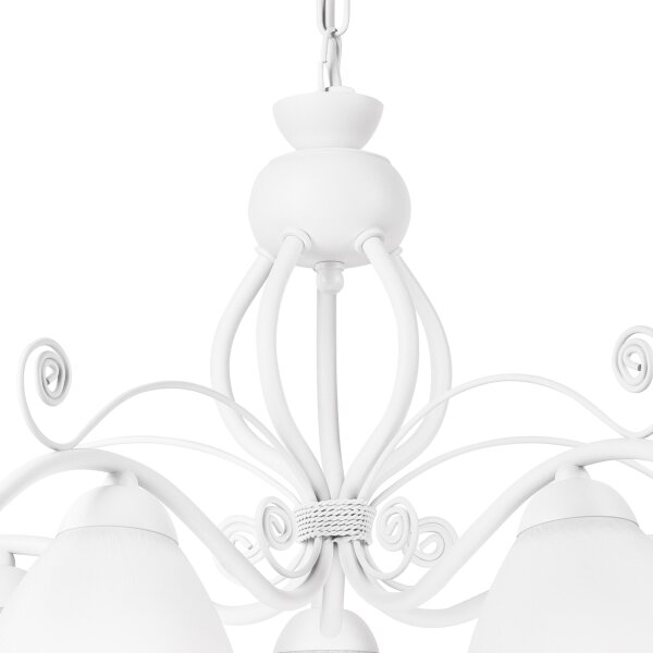 Lampadario a catena RETRO II 5xE27/60W/230V bianco