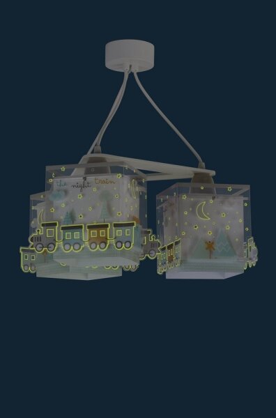 Dalber D-63534 - Lampadario per bambini TRAIN 3xE27/60W/230V