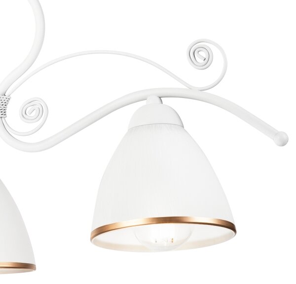 Lampadario a sospensione con catena RETRO II 3xE27/60W/230V bianco
