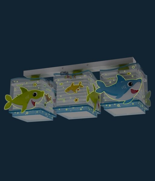 Dalber 63473 - Plafoniera per bambini BABY SHARK 3xE27/60W/230V
