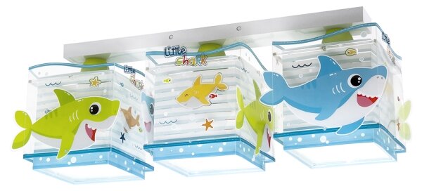 Dalber 63473 - Plafoniera per bambini BABY SHARK 3xE27/60W/230V