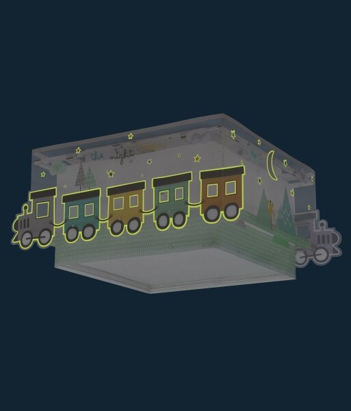 Dalber 63536 - Plafoniera per bambini TRAIN 2xE27/60W/230V