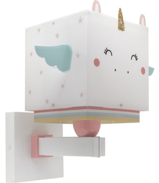 Dalber 64599 - Applique per bambini LITTLE UNICORN 1xE27/15W/230V
