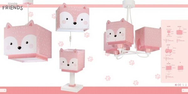 Dalber 64587 - Lampadario per bambini LITTLE FOX 3xE27/60W/230V