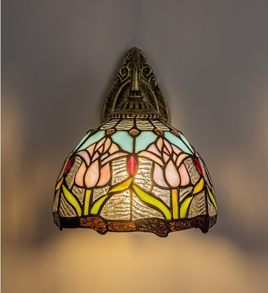 Brilagi - Lampada da parete Tiffany in vetro colorato LORAS 1xE27/40W/230V
