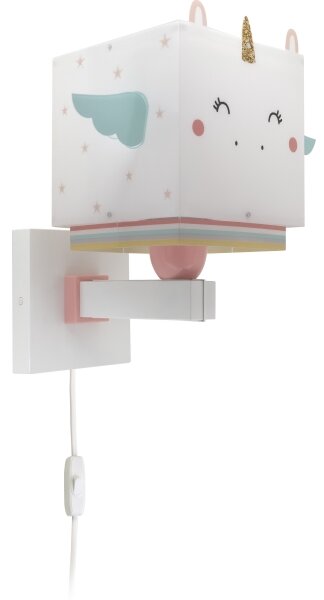 Dalber 64599 - Applique per bambini LITTLE UNICORN 1xE27/15W/230V