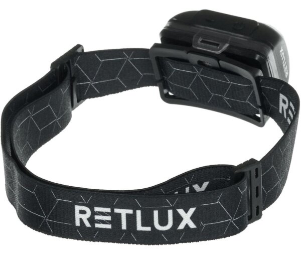 Retlux - LED Lampada frontale ricaricabile LED/3W/1200 mAh IP67 nera
