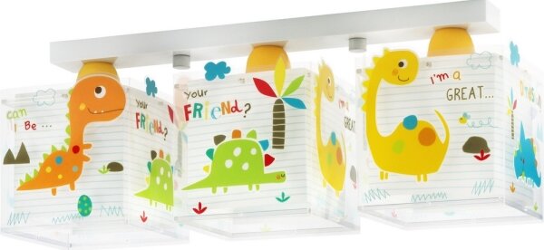 Dalber D-73453 - Plafoniera per bambini DINOS 3xE27/60W/230V