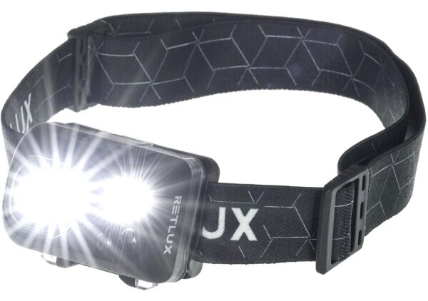 Retlux - LED Lampada frontale ricaricabile LED/3W/1200 mAh IP67 nera