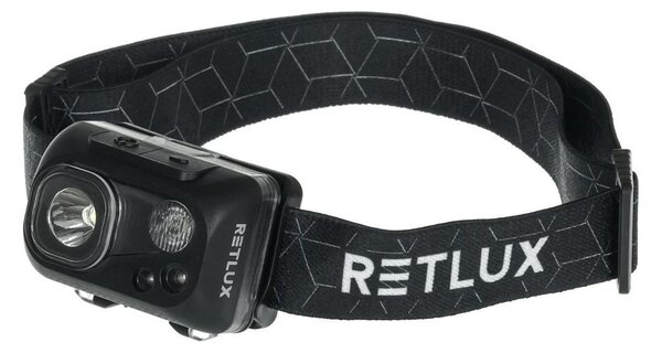 Retlux - LED Lampada frontale ricaricabile LED/3W/1200 mAh IP67 nera