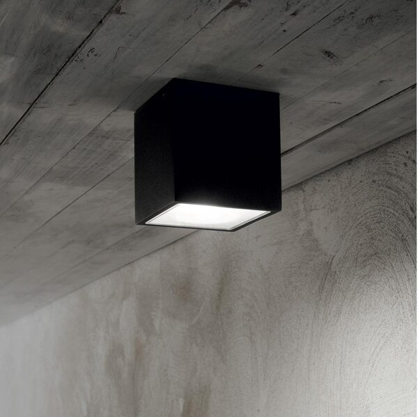 Ideal Lux - Faretto da esterno TECHO 1xGU10/20W/230V 9x9 cm IP54 nero