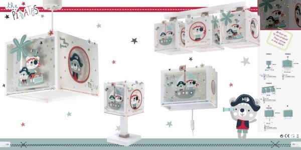 Dalber D-74552 - Lampadario per bambini PIRATES 1xE27/60W/230V