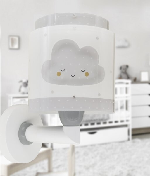 Dalber 76019E - Applique per bambini BABY DREAMS 1xE27/15W/230V grigio