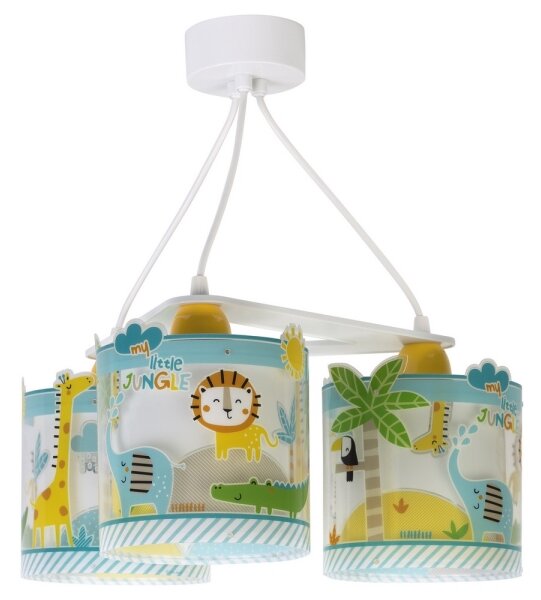 Dalber D-76114 - Lampadario per bambini MY LITTLE JUNGLE 3xE27/15W/230V