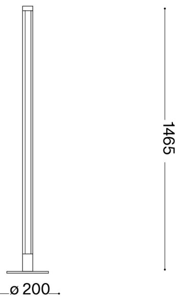 Ideal Lux - Lampada da terra dimmerabile YOKO LED/16W/230V CRI 90 nera