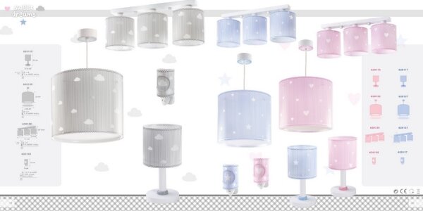 Dalber D-62012E - Lampadario per bambini SWEET DREAM 1xE27/60W/230V