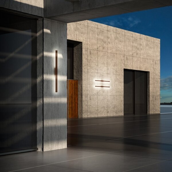 Ideal Lux - Applique da esterno LINEA LED/20W/230V CRI 90 104 cm IP54 marrone