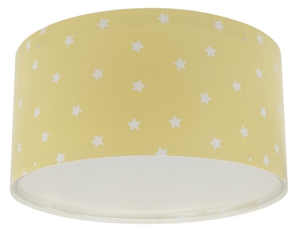 Dalber 82216A - Plafoniera per bambini STAR LIGHT 2xE27/60W/230V giallo