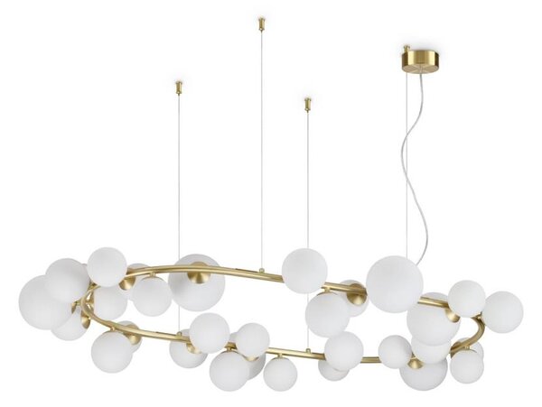 Ideal Lux - Lampadario LED su cavi PERLAGE 30xG9/3W/230V 143 cm oro/bianco