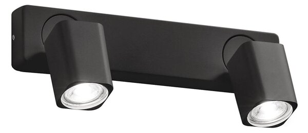Ideal Lux - faretto da parete LED RUDY 2xGU10/7W/230V CRI 90 nero
