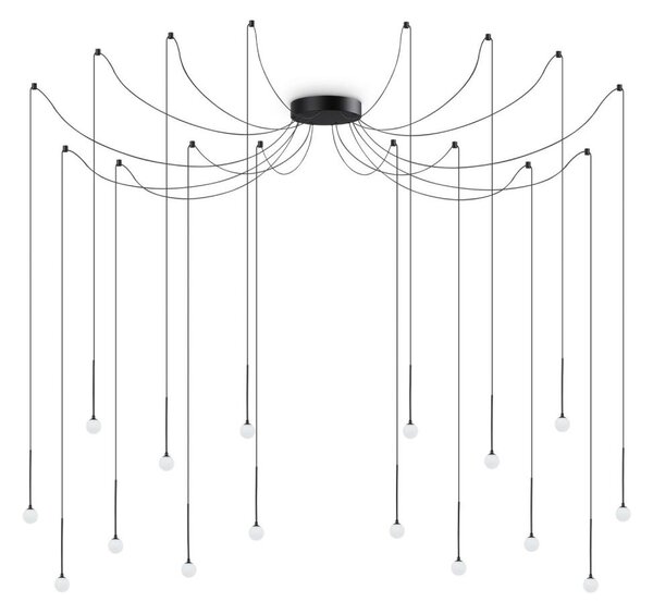 Ideal Lux - Lampadario LED su cavo LUCCIOLA 16xLED/16W/230V CRI 90 a ragno nero