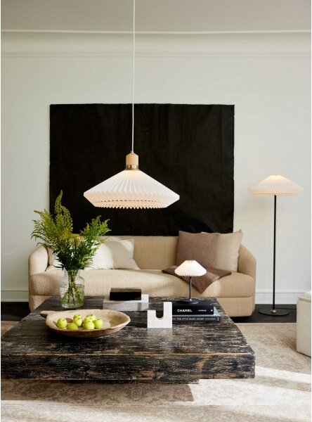 Halo Design 745043 - Lampada da terra PARIS 1xE27/40W/230V nero/bianco/rovere