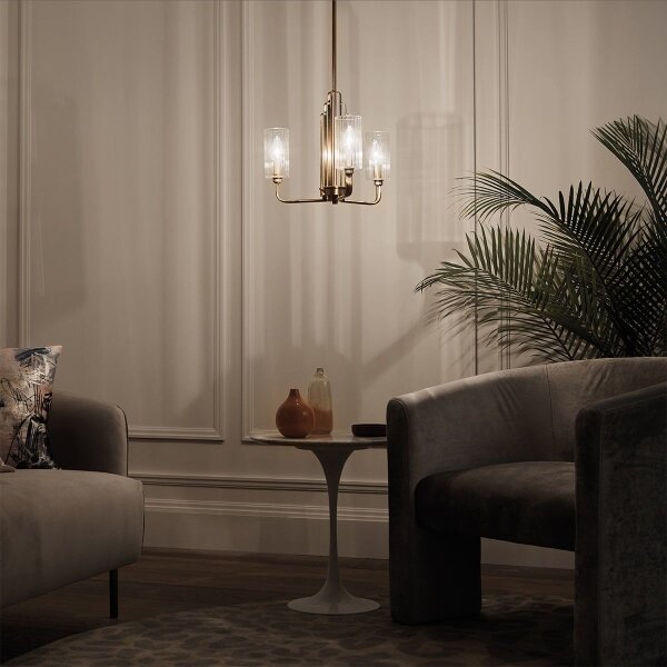 Quintiesse QN-KIMROSE3-BNB - Lampadario a stelo KIMROSE 3xE14/40W/230V oro